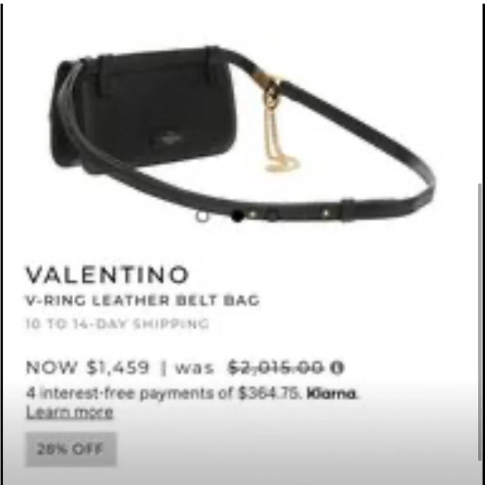 Valentino Garavani Black Crossbody Bag with Gold Circular Hardware - Picture 10 of 10